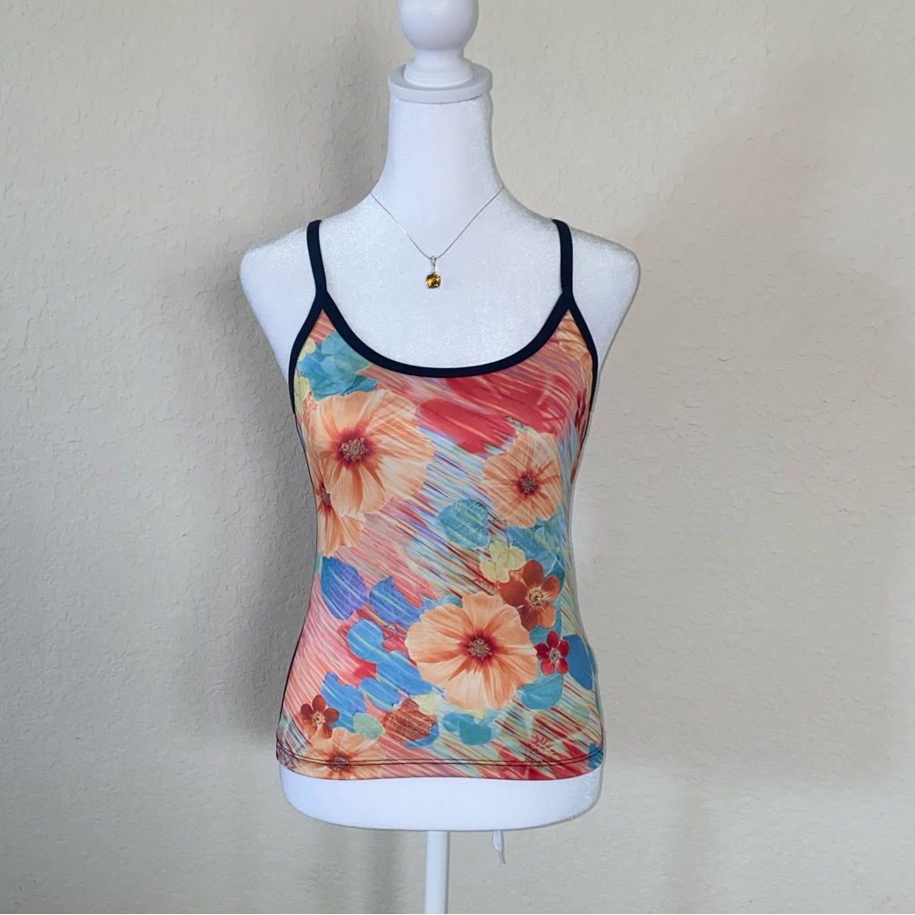 Vintage Y2k Fairycore Whimsygoth Floral Cami Tank Top. Size A Small